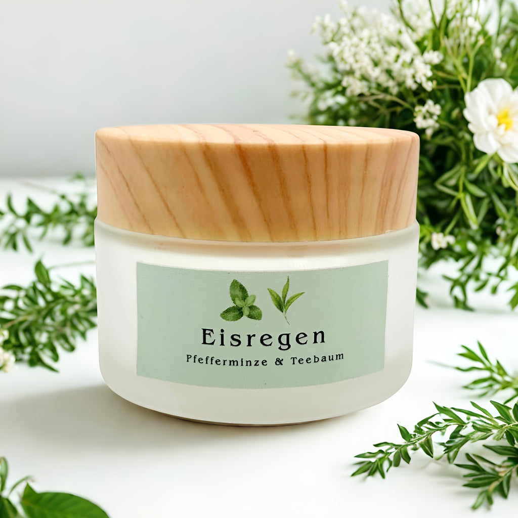 Eisregen – Gesichtscreme mit Teebaumöl & Pfefferminze