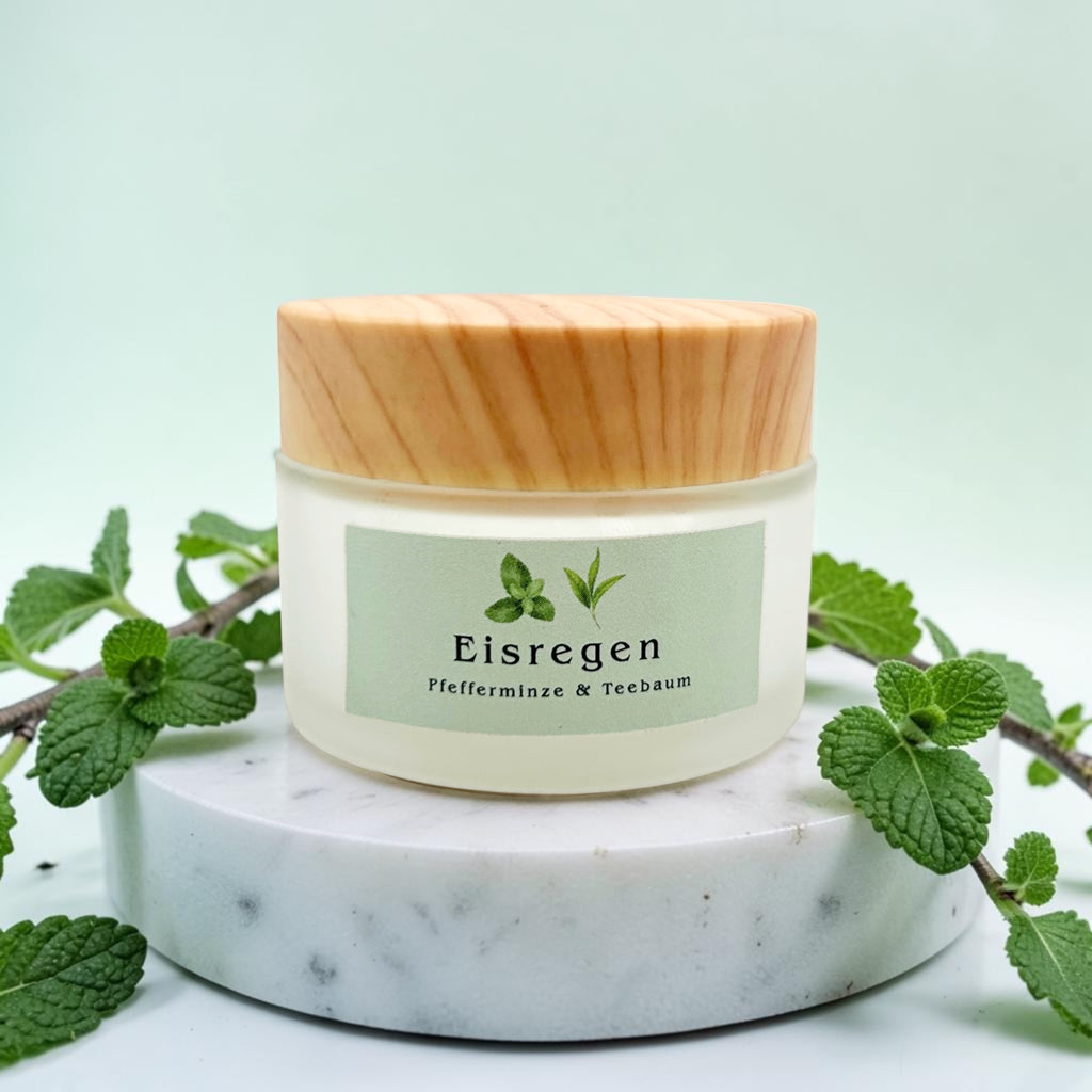 Eisregen – Gesichtscreme mit Teebaumöl & Pfefferminze