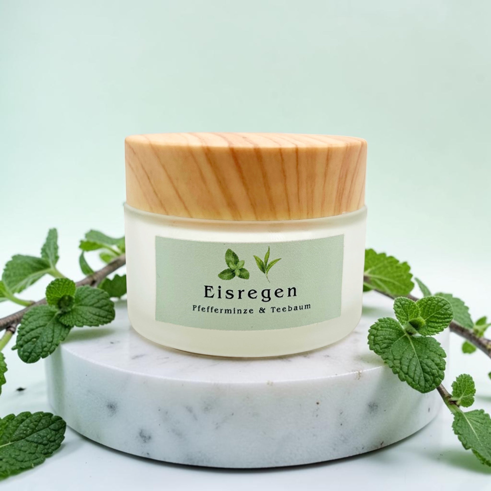Eisregen – Gesichtscreme mit Teebaumöl & Pfefferminze